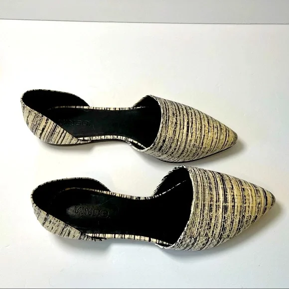 Vince 'Nina' Snake-Print Leather Flats, 7.5 - Picture 4 of 7